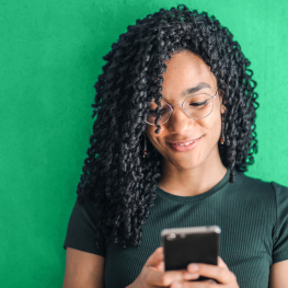 Girl using phone